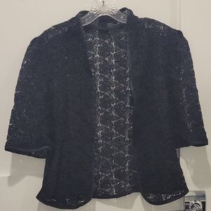 Elegant Black Lace Jacket Womens